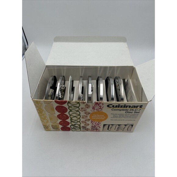 8 Piece Cuisinart Food Processor Replacement DLC-7 Disc Set DLC-070 Original Box - Picture 1 of 11